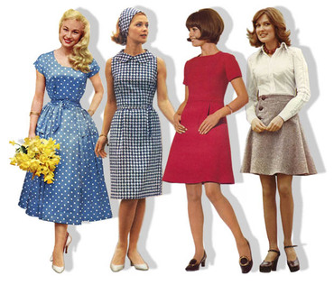 Fashion of the 50s, 60s and 70s - Summer women Fashion